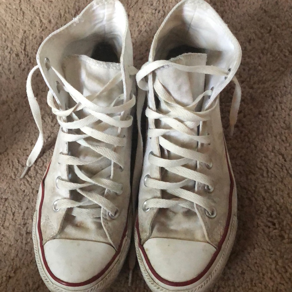 White converse High Tops